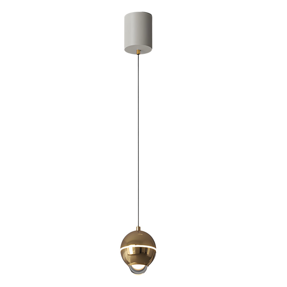 Small Metal Ball 3 Step Dimming LED Modern Pendant Lightings with Spotlights