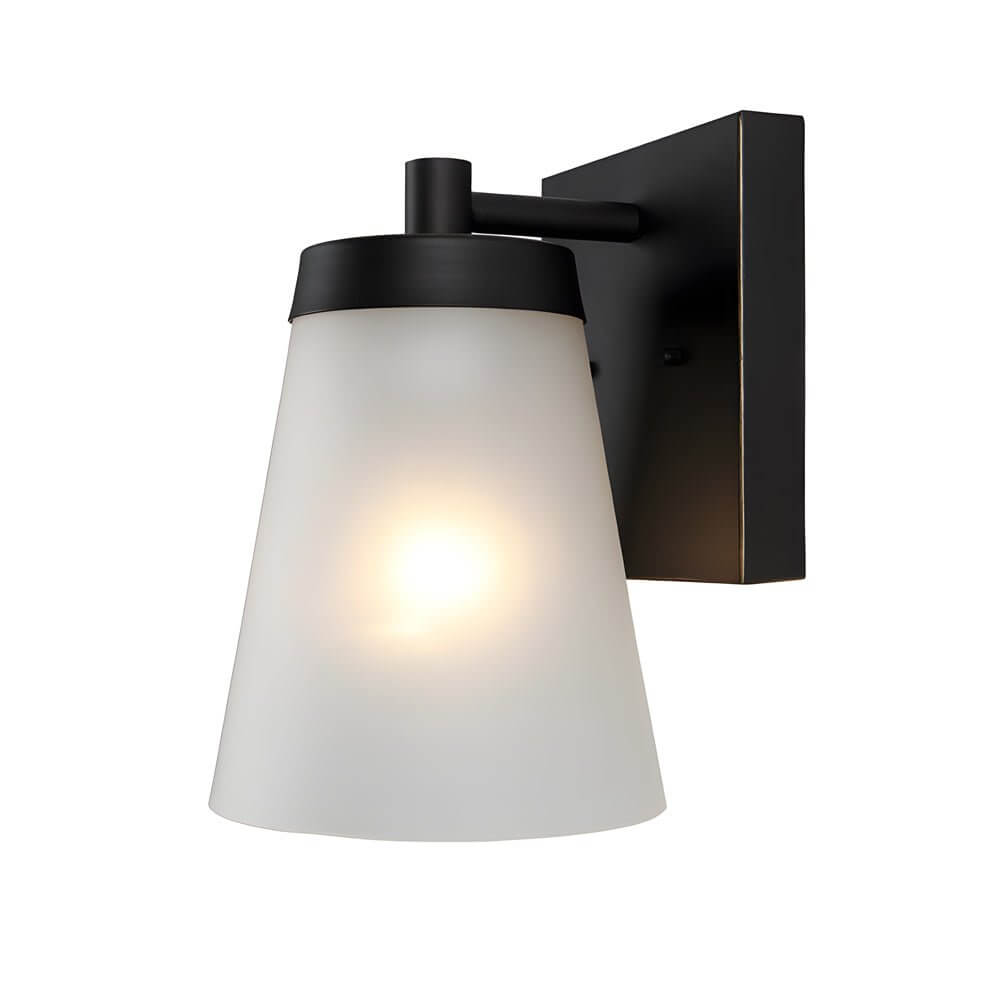 1 - Light Glass Waterproof Sensor Outdoor Wall Sconce
