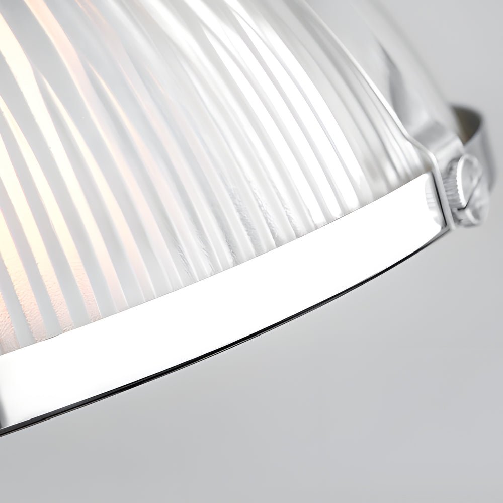 1 - Light Striped Glass Shade Tungsten Wire 40W Pendant Lights