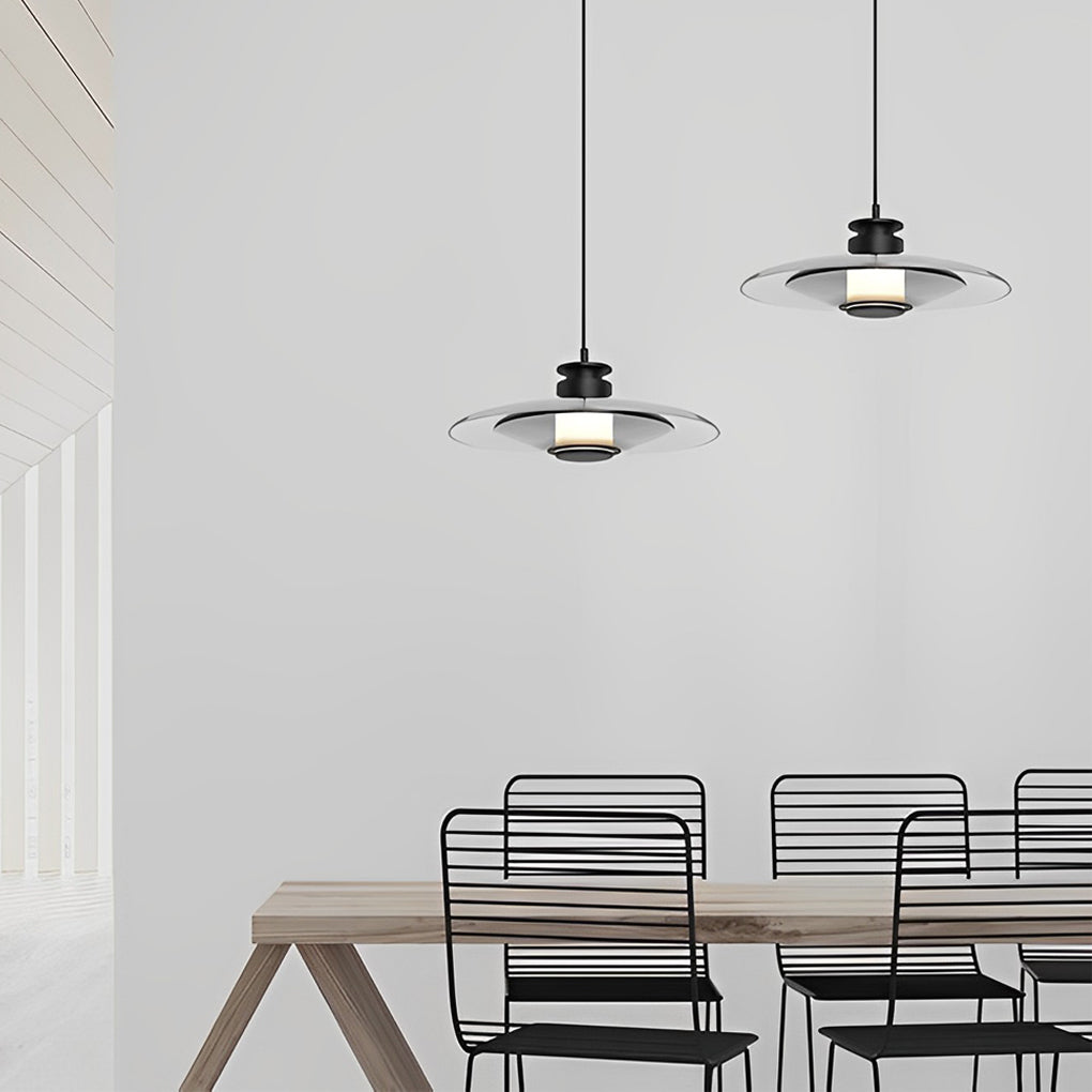 Minimalist Creative Round Glass LED Modern Pendant Lightings Chandelier