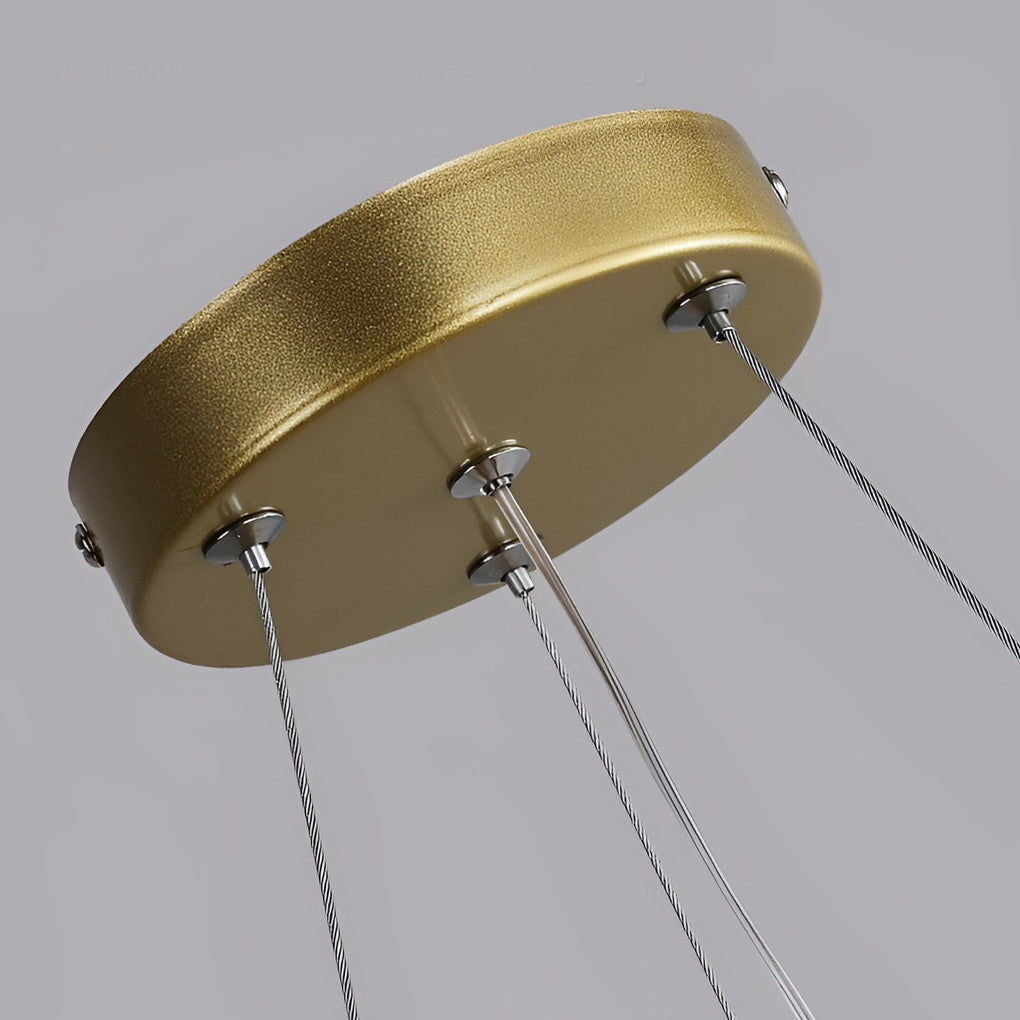 Circular Pleated 3 Step Dimming Light LED Nordic Ceiling Lighting Chandeliers