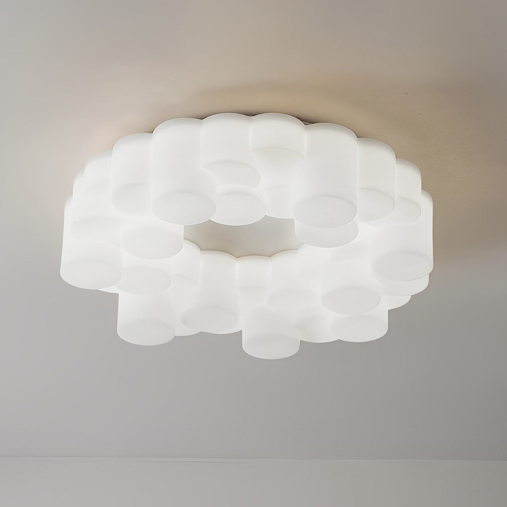 Ring Honeycombs Three Step Dimming LED White Ins Nordic Chandelier Light Design