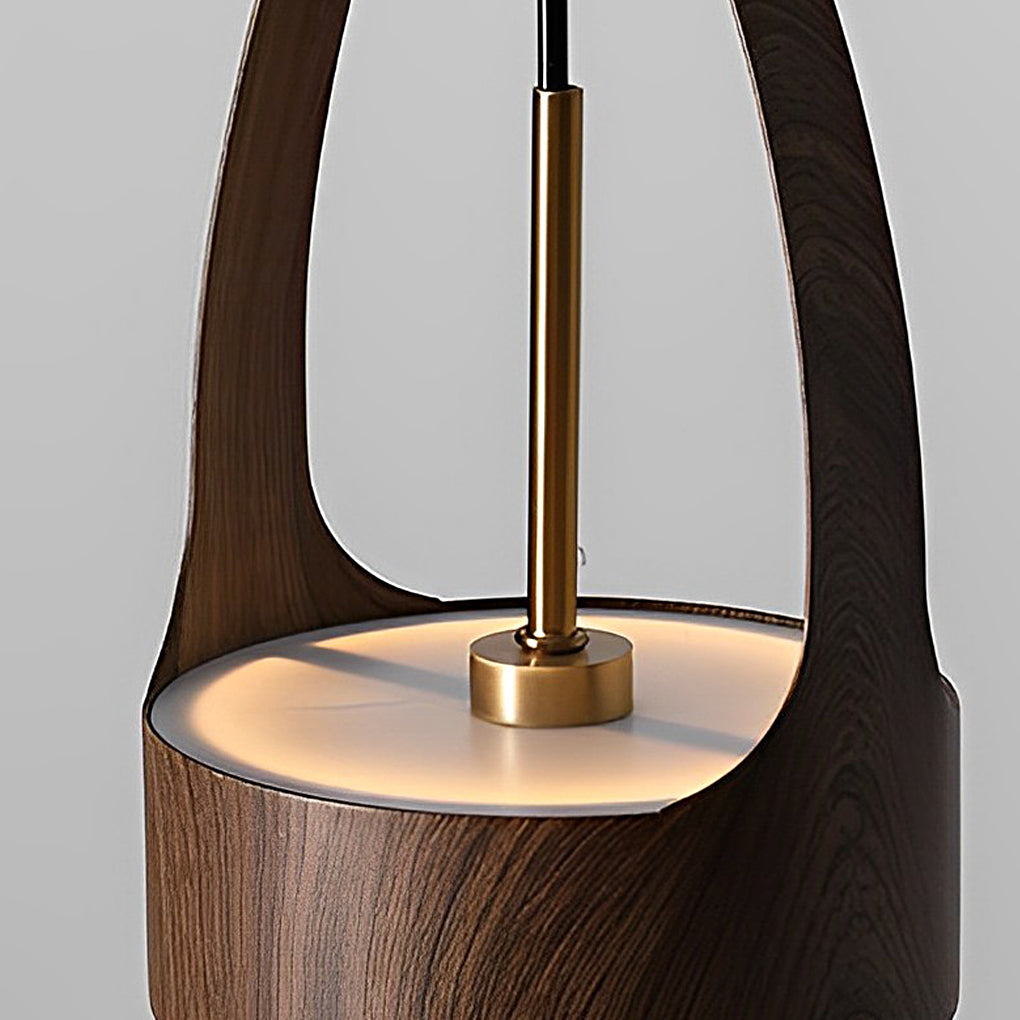 Wood Texture Acrylic LED Creative Nordic Small Chandelier Pendant Light Fixture