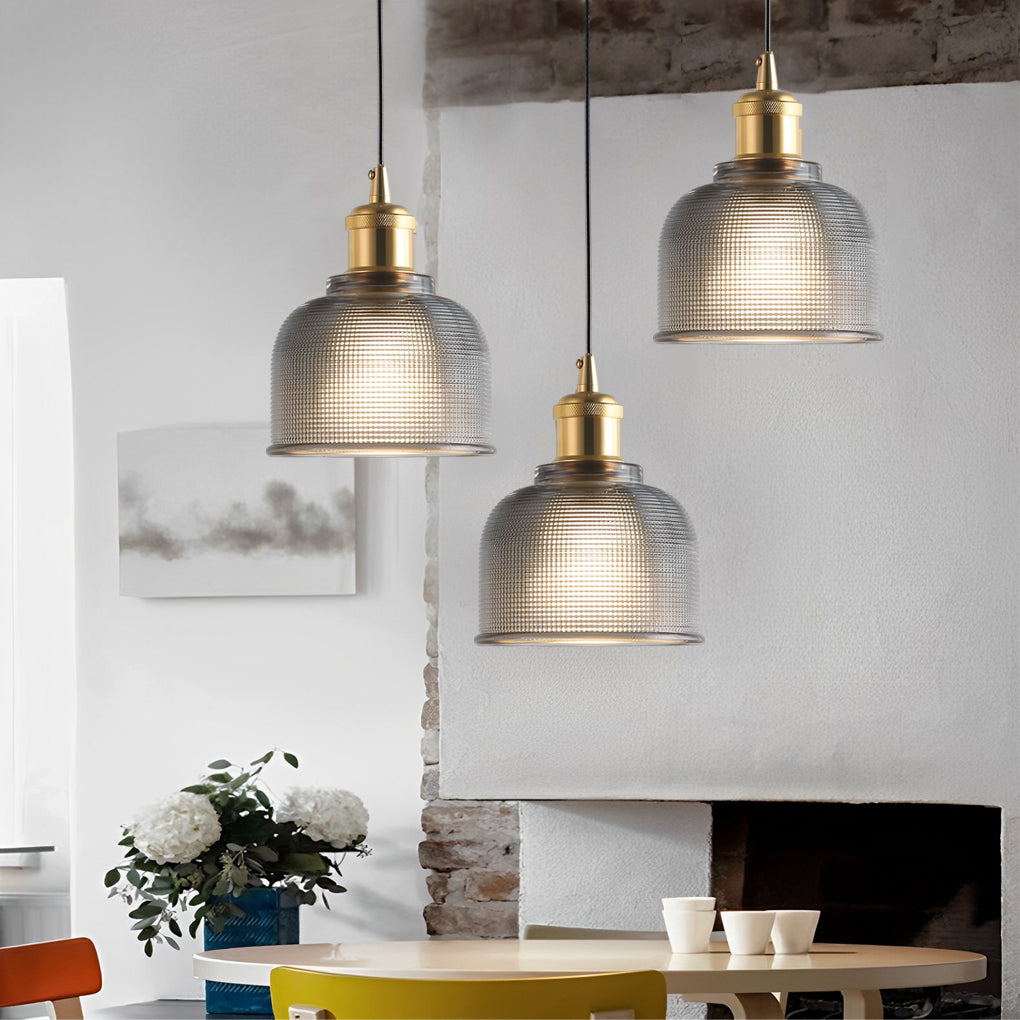 Glass Bowl Shape Electroplated Metal Nordic Creative Pendant Lightings