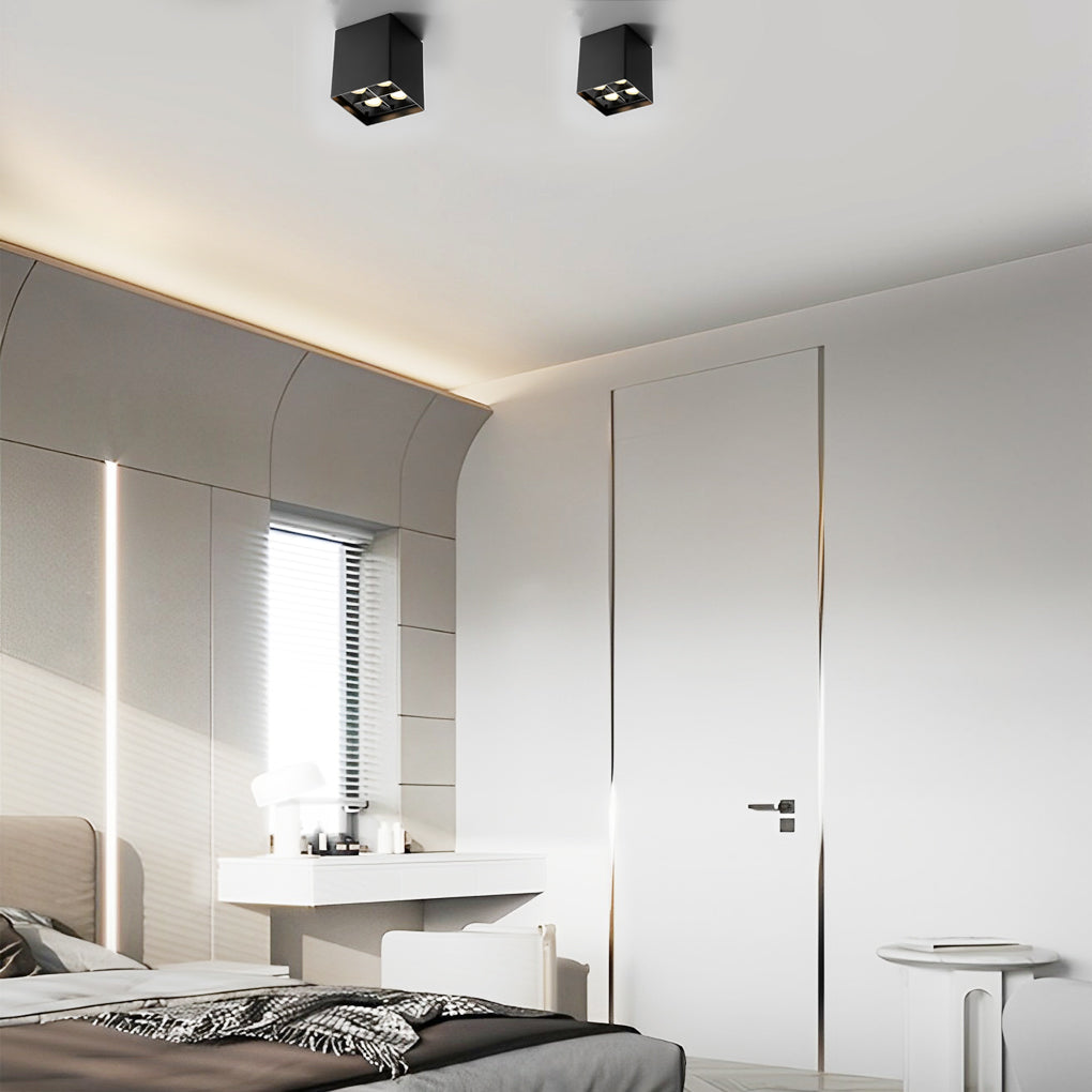 Square Grids LED Beam Angle 24° Surface Mounted Downlight Spotlight Design