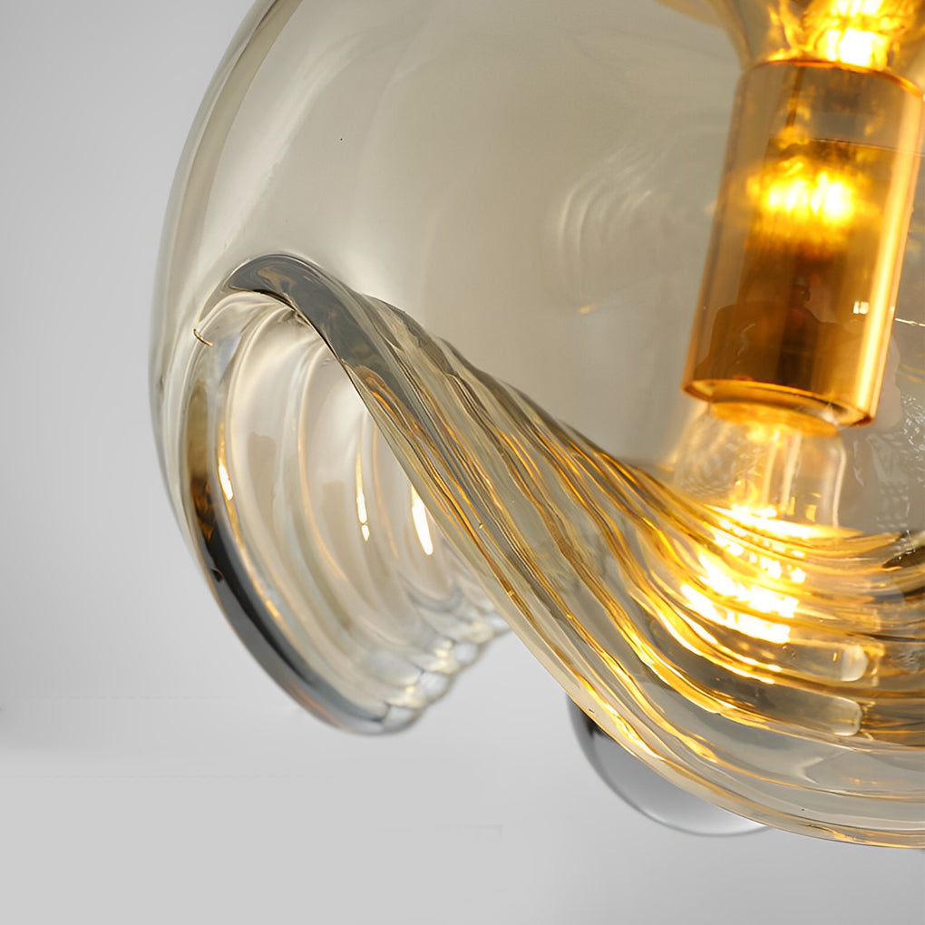 Retro Creative Electroplated Glass LED Modern Pendant Light Hanging Light Fixture