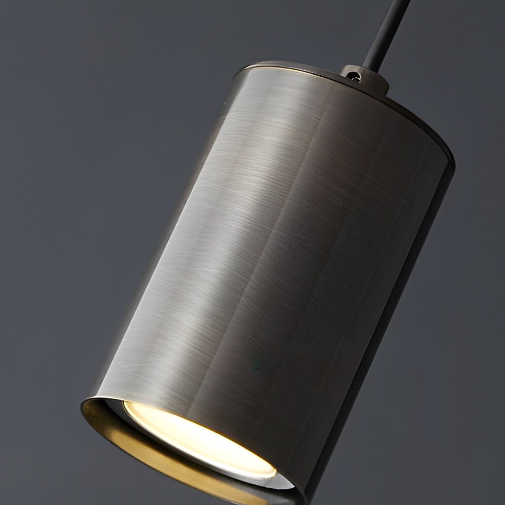Cylindrical Minimalist Copper Electroplated Nordic Chandelier Spotlight Design