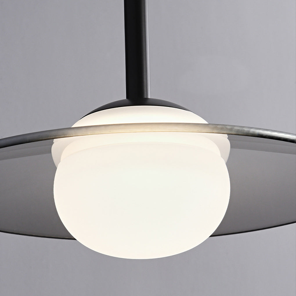 Minimalist Glass UFO LED Black Nordic Chandelier Kitchen Pendant Lightinging