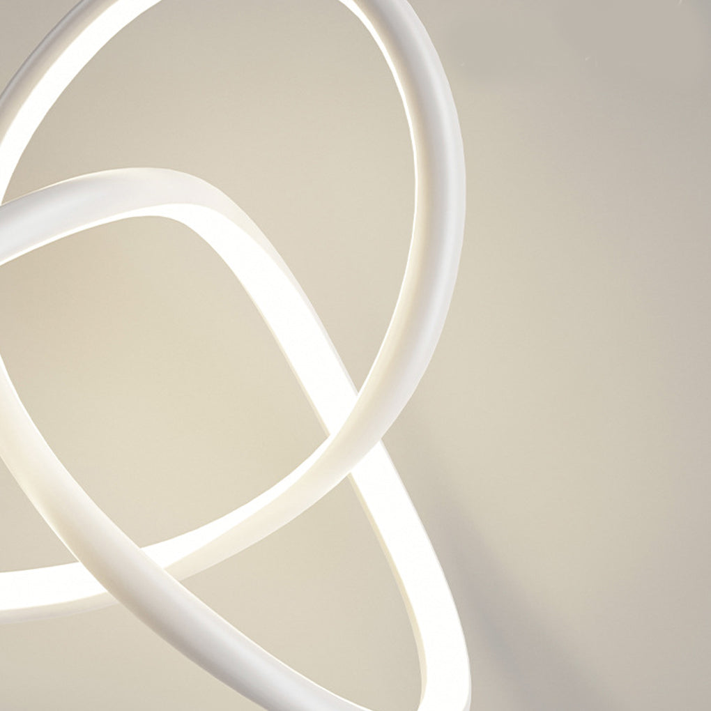 Circular Rings Creative Three Step Dimming LED Modern Chandelier Light Design