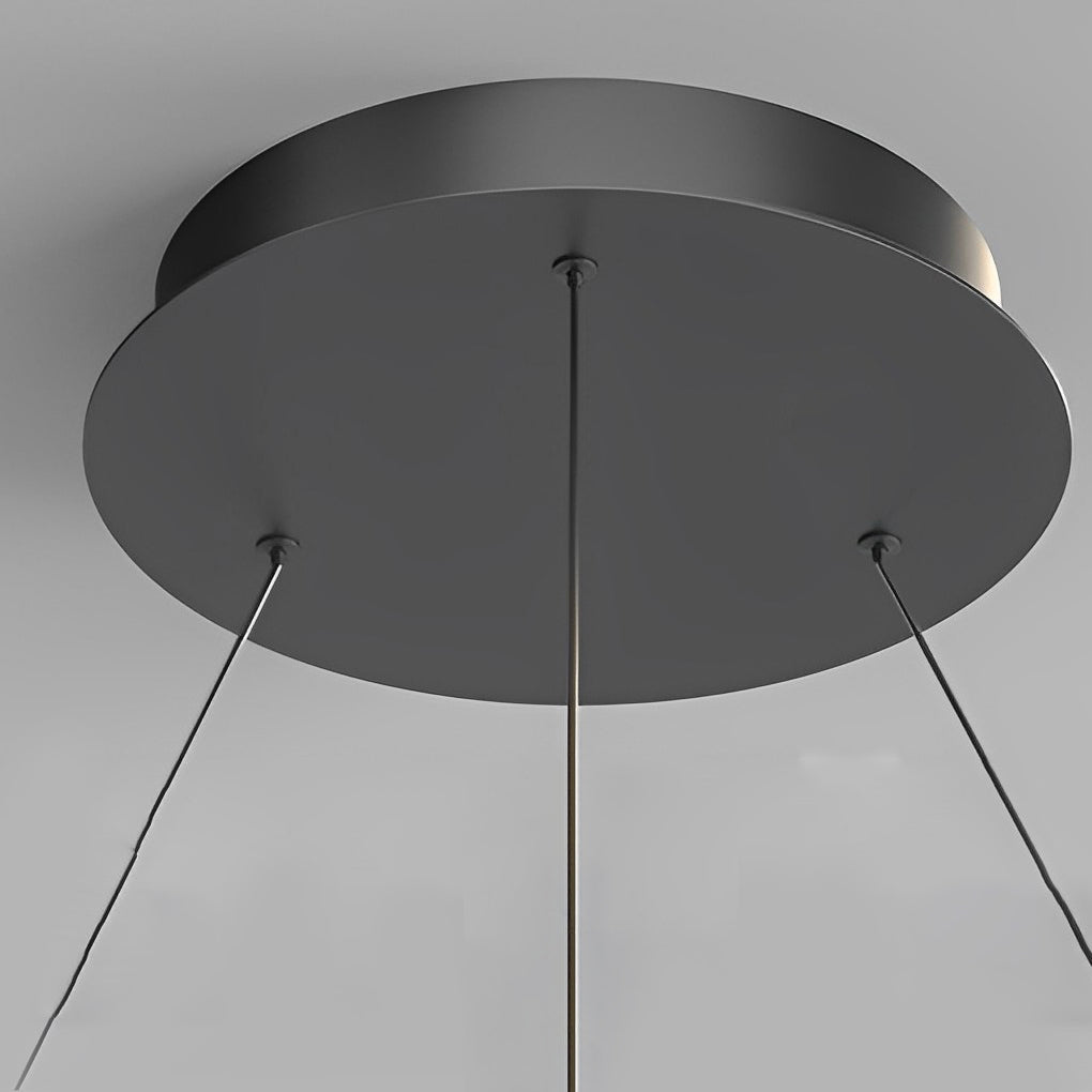 Circular Wavy LED Stepless Dimming Modern Chandelier Hanging Ceiling Light Fixture