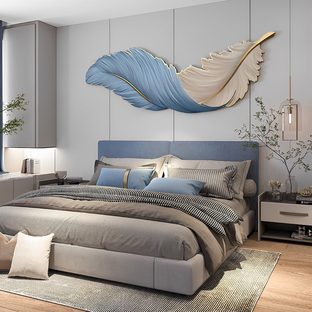 Luxury Creative Feathers USB DC5V Remote Control LED Modern Wall Lights - Dazuma