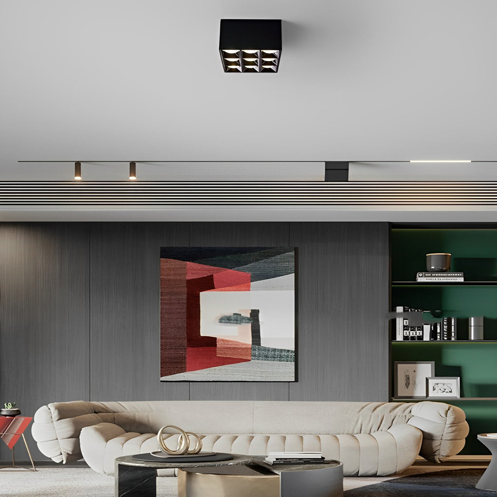 Square Grids LED Beam Angle 24° Surface Mounted Downlight Spotlight Design