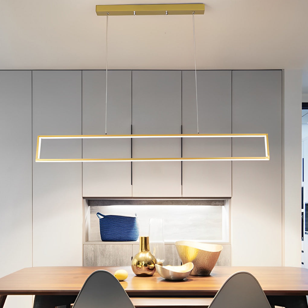 Creative Rectangular Frame LED Modern Chandelier Hanging Ceiling Light Fixture