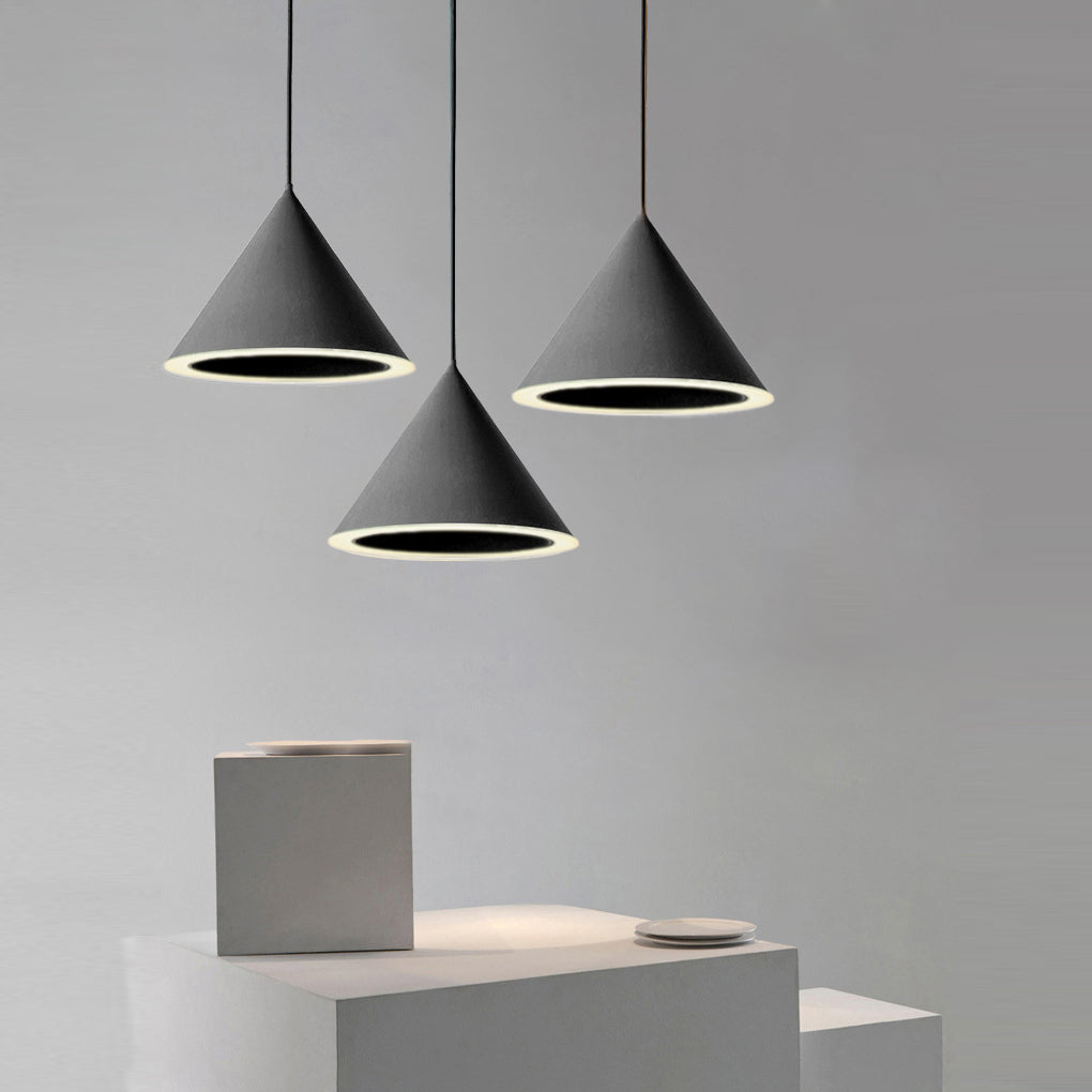 Cone Shaped Pendant Lights LED Macaron Color Ceiling Light