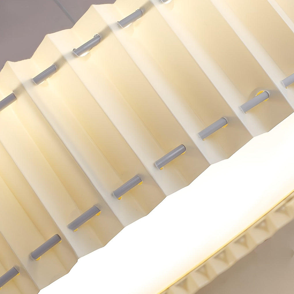 Circular Pleated 3 Step Dimming Light LED Nordic Ceiling Lighting Chandeliers
