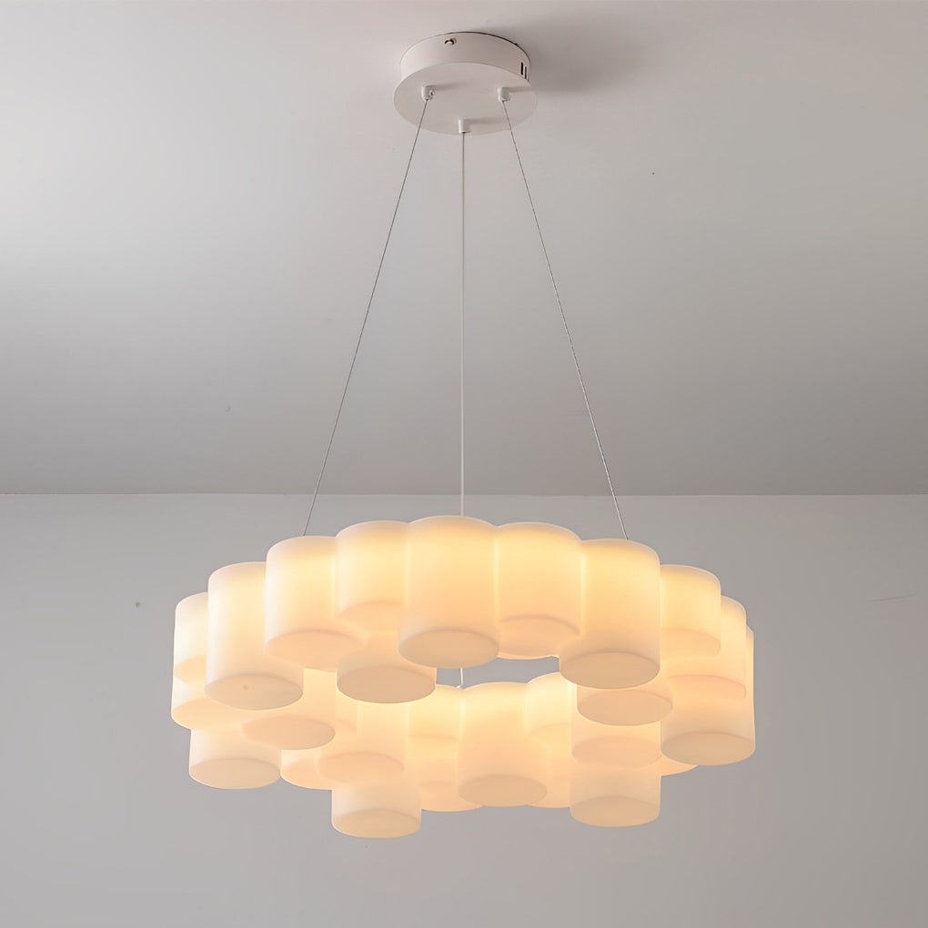 Ring Honeycombs Three Step Dimming LED White Ins Nordic Chandelier Light Design