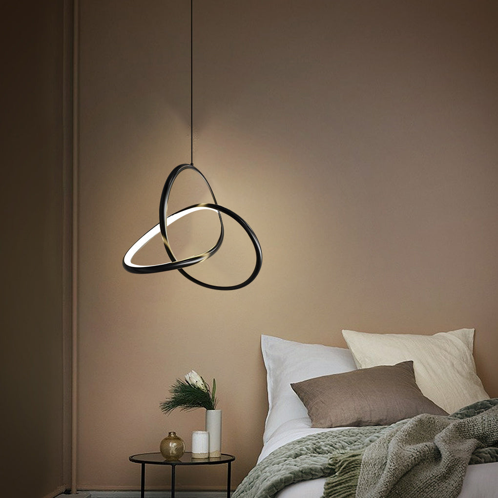 Circular Rings Creative Three Step Dimming LED Modern Chandelier Light Design