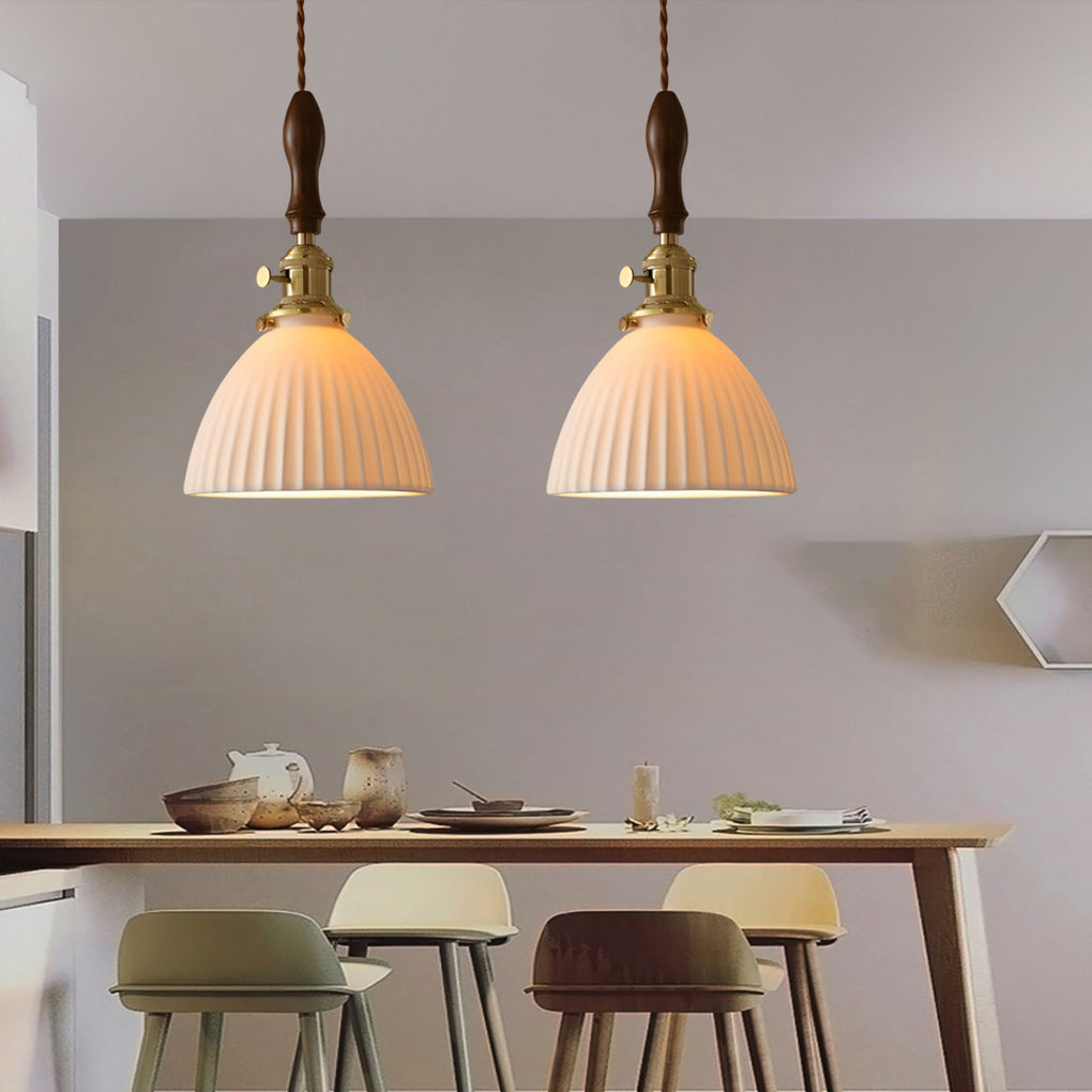 Creative Ceramic Copper LED 12W Nordic Pendant Light Plug in Wall Light Fixture