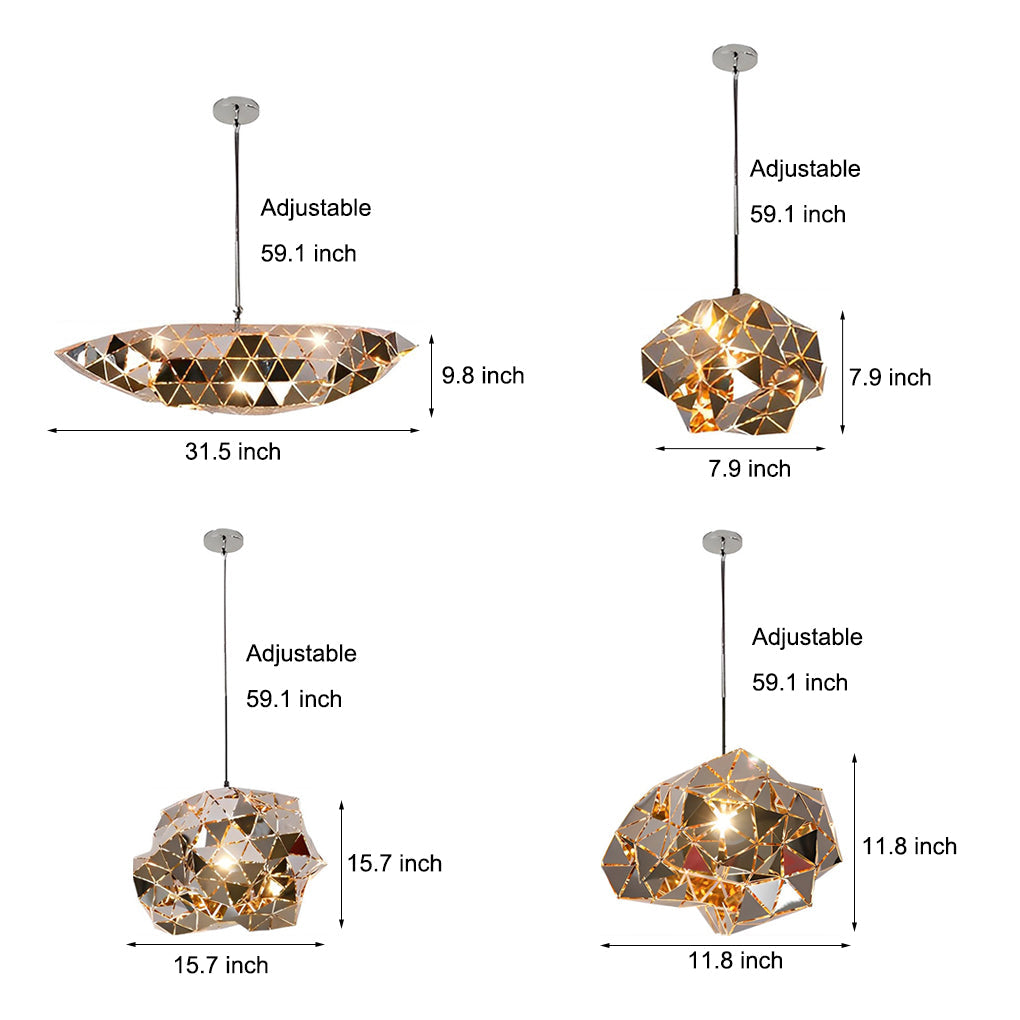 Irregular Decor Stainless Steel Hollow Creative Post-Modern Chandelier Design