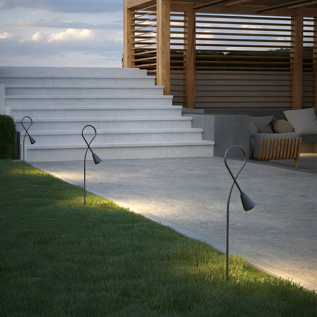 Arched Gooseneck Pathway Lights Waterproof LED COB Outdoor Lighting
