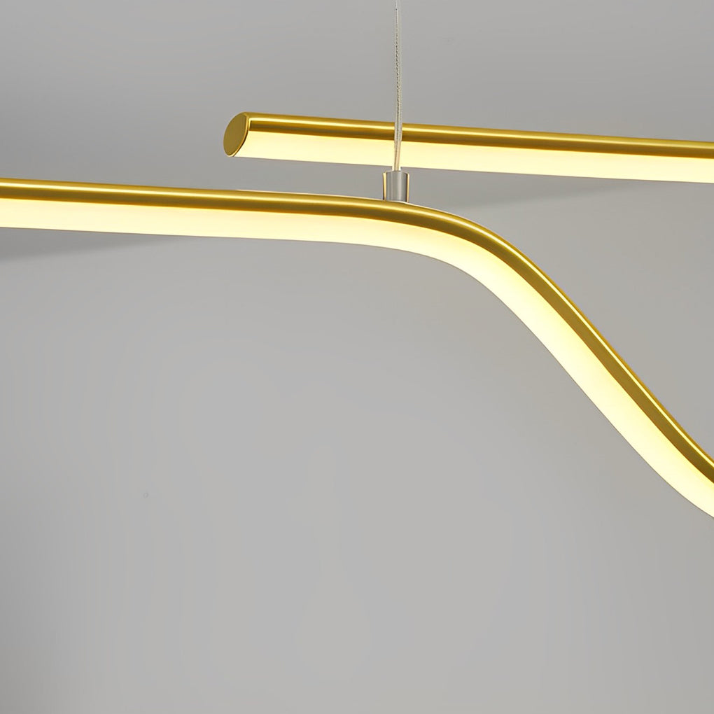 Z Shape Lines Smart Stepless Dimming with Remote Nordic Chandelier Design