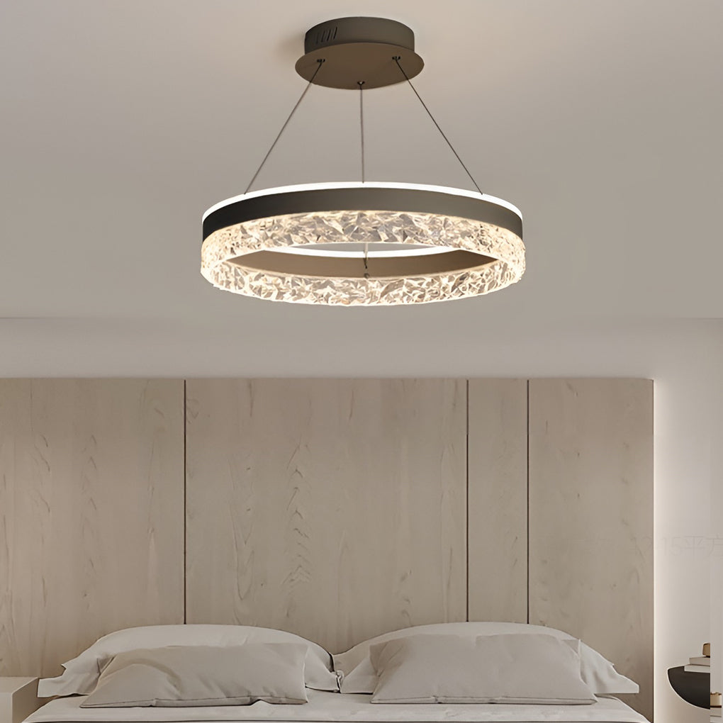 Circular Ring Three-step Dimming LED Modern Chandelier Island Lights Design