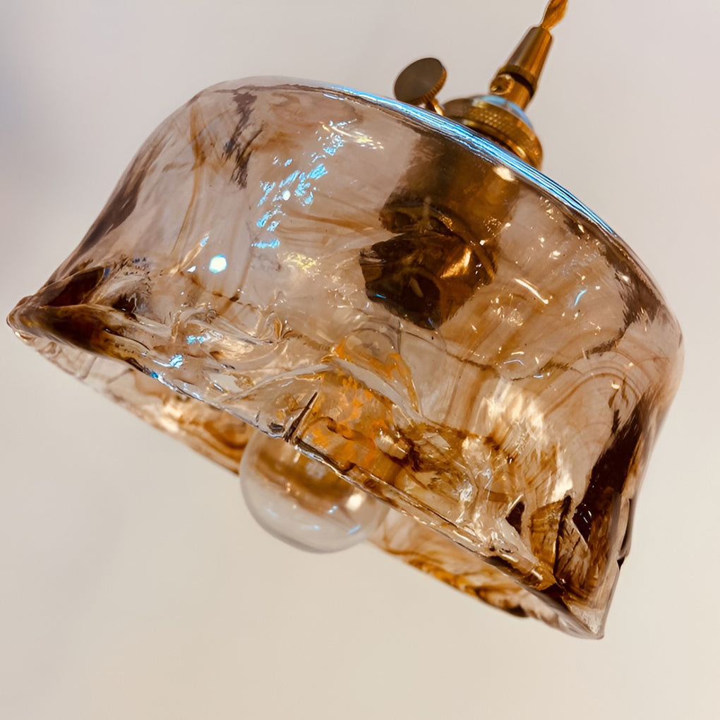Creative Electroplated Metal Glass LED Nordic Island Lights Hanging Light Fixture