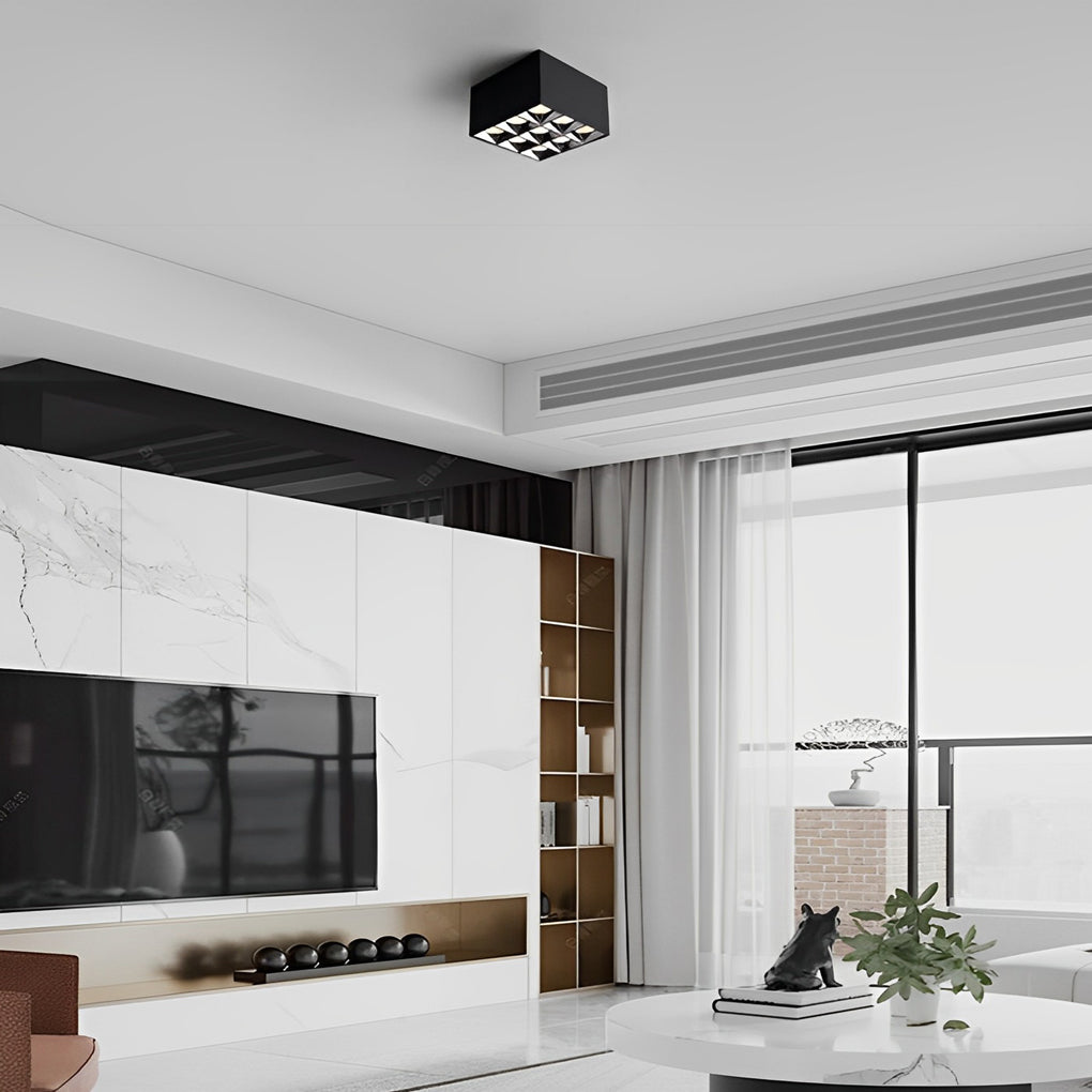 Square Grids LED Beam Angle 24° Surface Mounted Downlight Spotlight Design