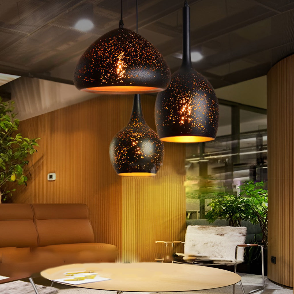 Creative Iron E27 Black Retro Industrial Pendant Lighting Hanging Ceiling Lights