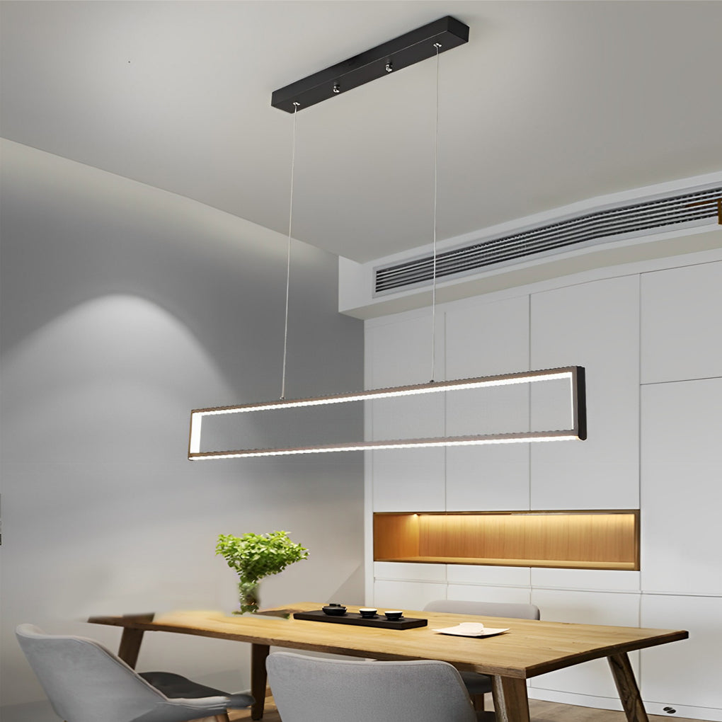 Creative Rectangular Frame LED Modern Chandelier Hanging Ceiling Light Fixture