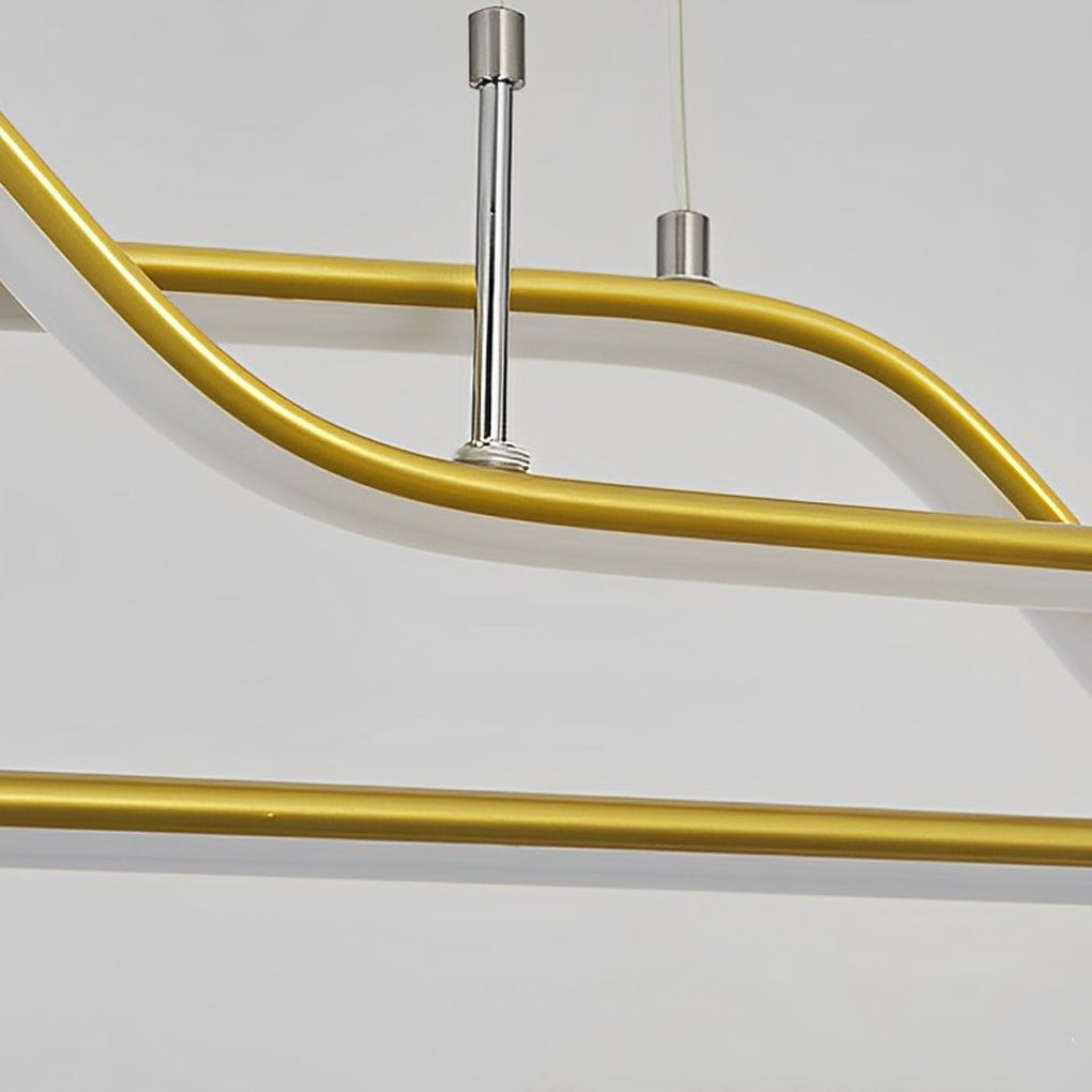 Z Shape Lines Smart Stepless Dimming with Remote Nordic Chandelier Design
