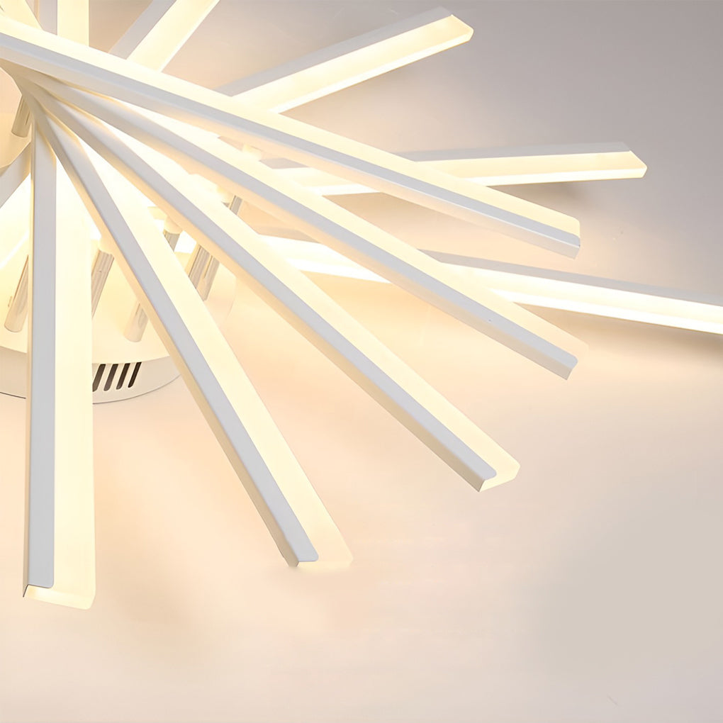 Creative Strip Stepless Dimming LED White Nordic Ceiling Lightings Chandelier