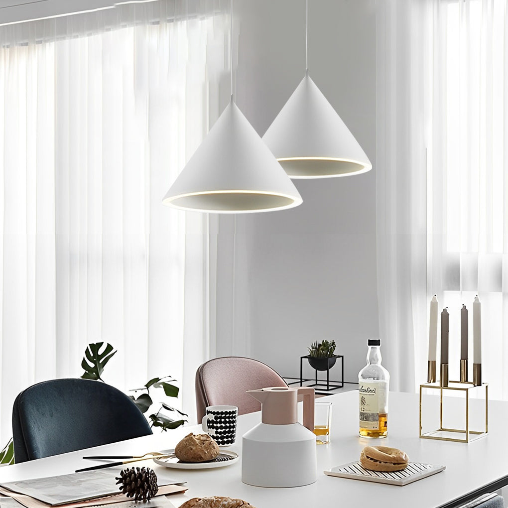Minimalist Conical LED Macaron Color Nordic Pendant Light Kitchen Island Lighting - Dazuma