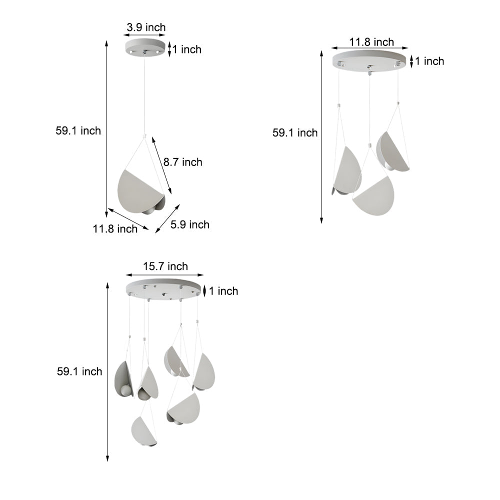 1/3/6 - Light Minimalist Line White Glider Pendant Light