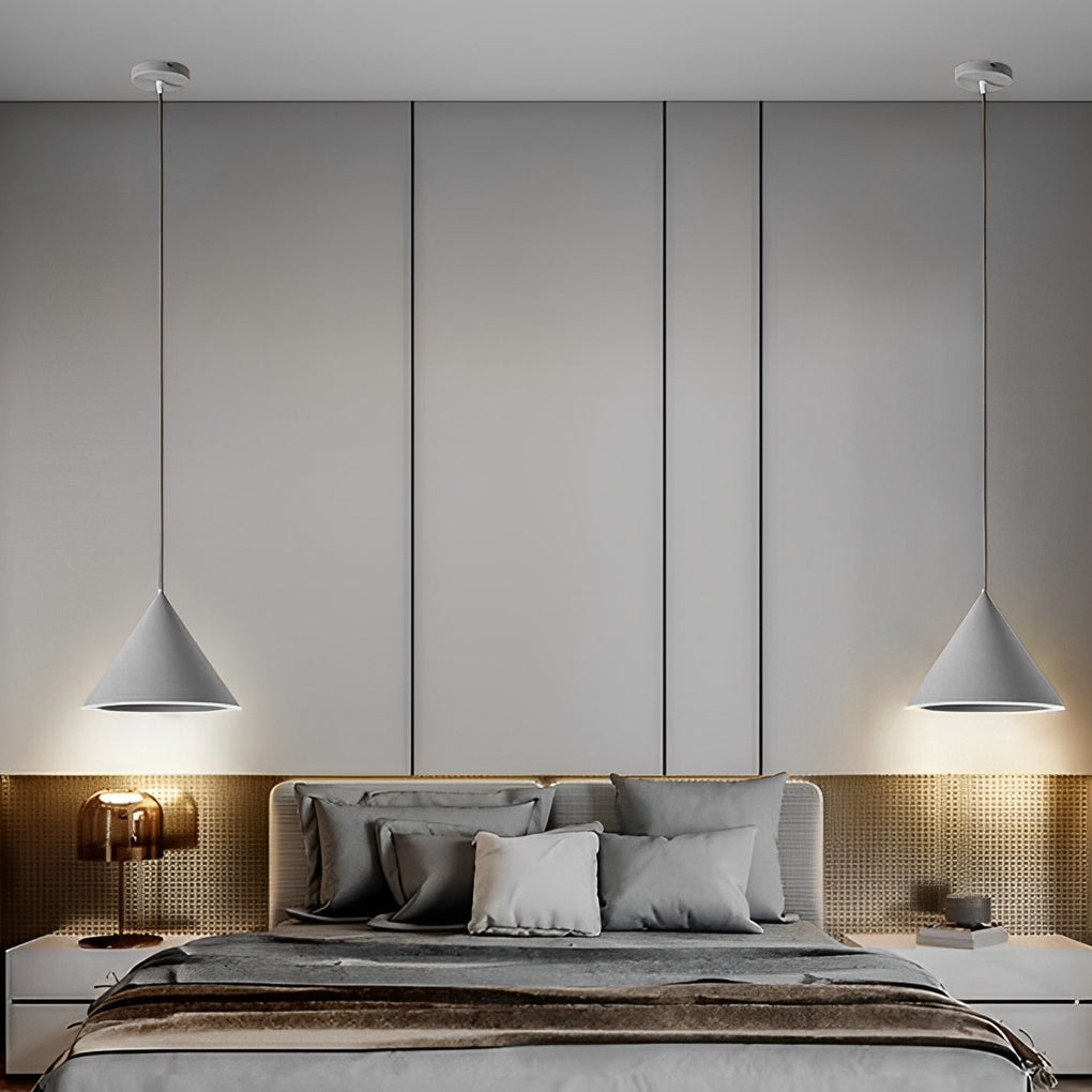 Cone Shaped Pendant Lights LED Macaron Color Ceiling Light