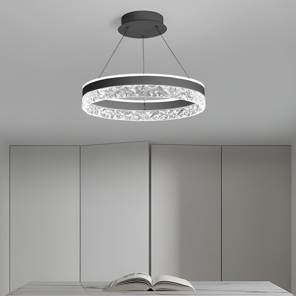 Circular Ring Three-step Dimming LED Modern Chandelier Island Lights Design