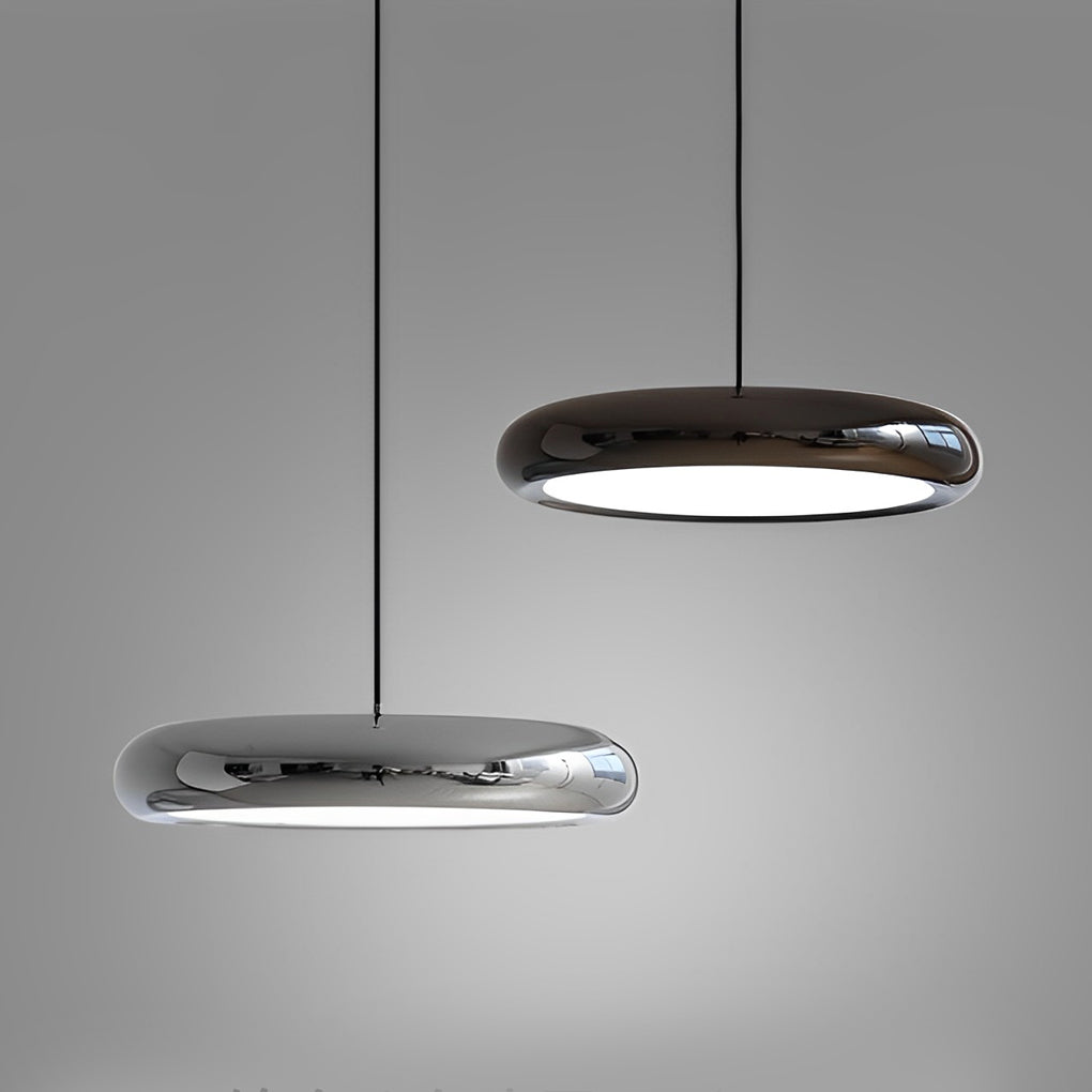 Minimalist Round Mirrored Aluminum Acrylic LED Modern Chandelier Light Design
