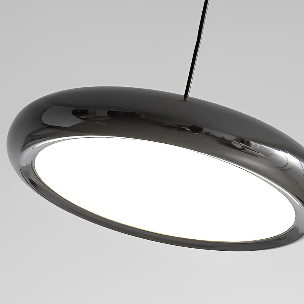 Minimalist Round Mirrored Aluminum Acrylic LED Modern Chandelier Light Design