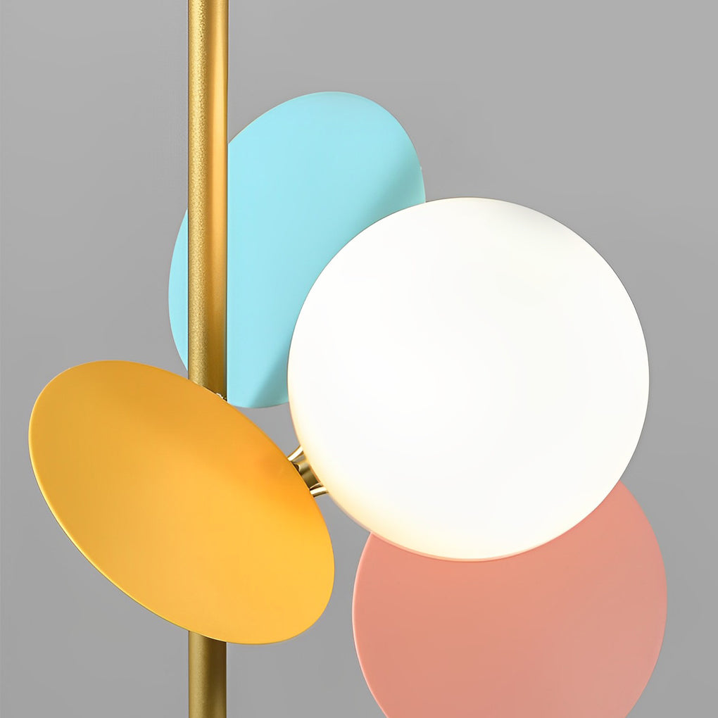 Colorful Creative Glass Flower Leaves Nordic Pendant Lightings Chandelier