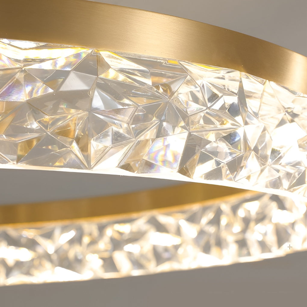 Minimalist Round LED 60W Gold Modern Ceiling Light Fixture Flush Mount Lighting