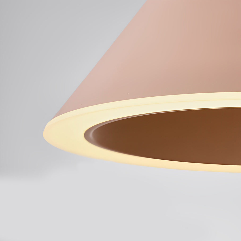 Cone Shaped Pendant Lights LED Macaron Color Ceiling Light
