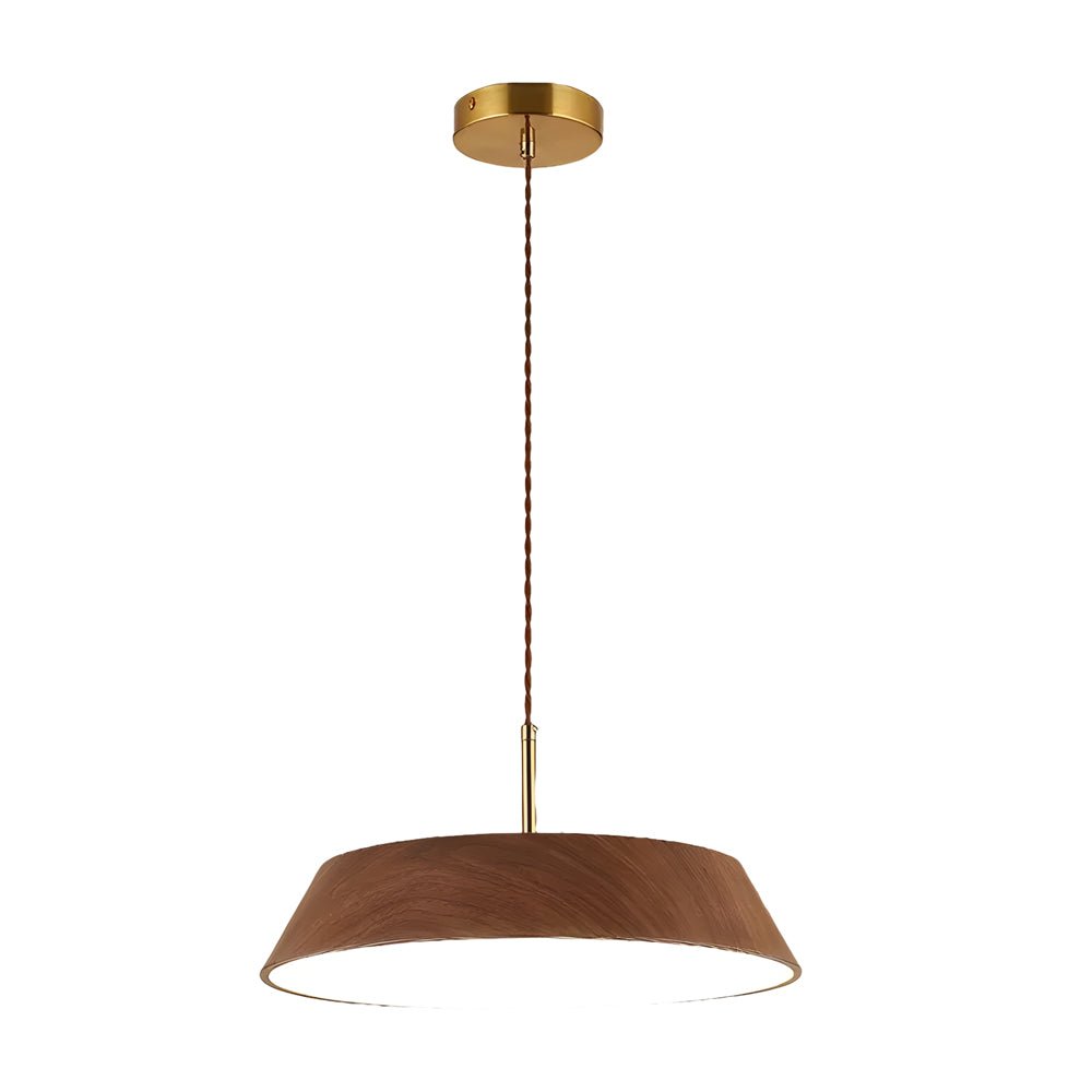 15.74 - Inch Round Wood Japanese Style LED Pendant Light