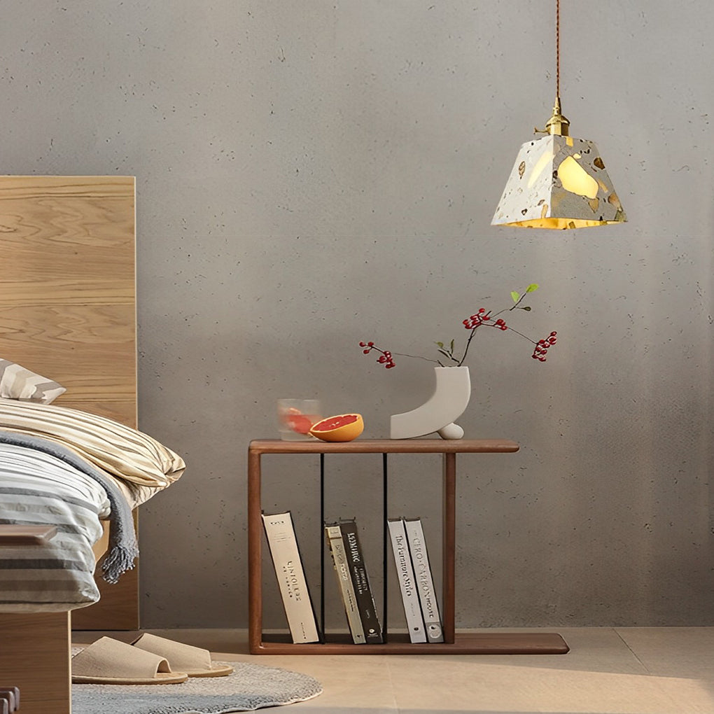 Retro Creative Terrazzo Concrete Eye Protection Nordic LED Chandelier Design