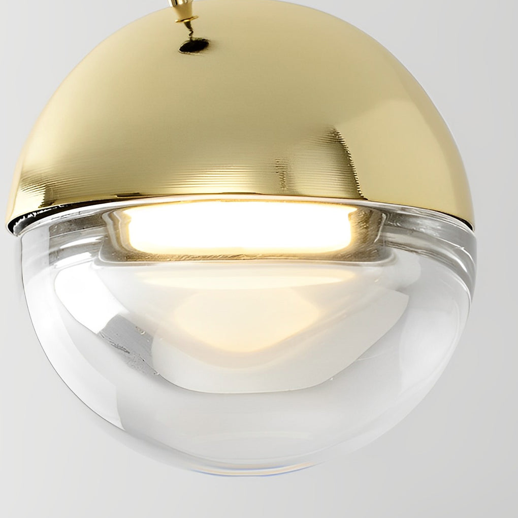 Round Rotating Minimalist Metal Glass Nordic LED Pendant Lighting Chandelier