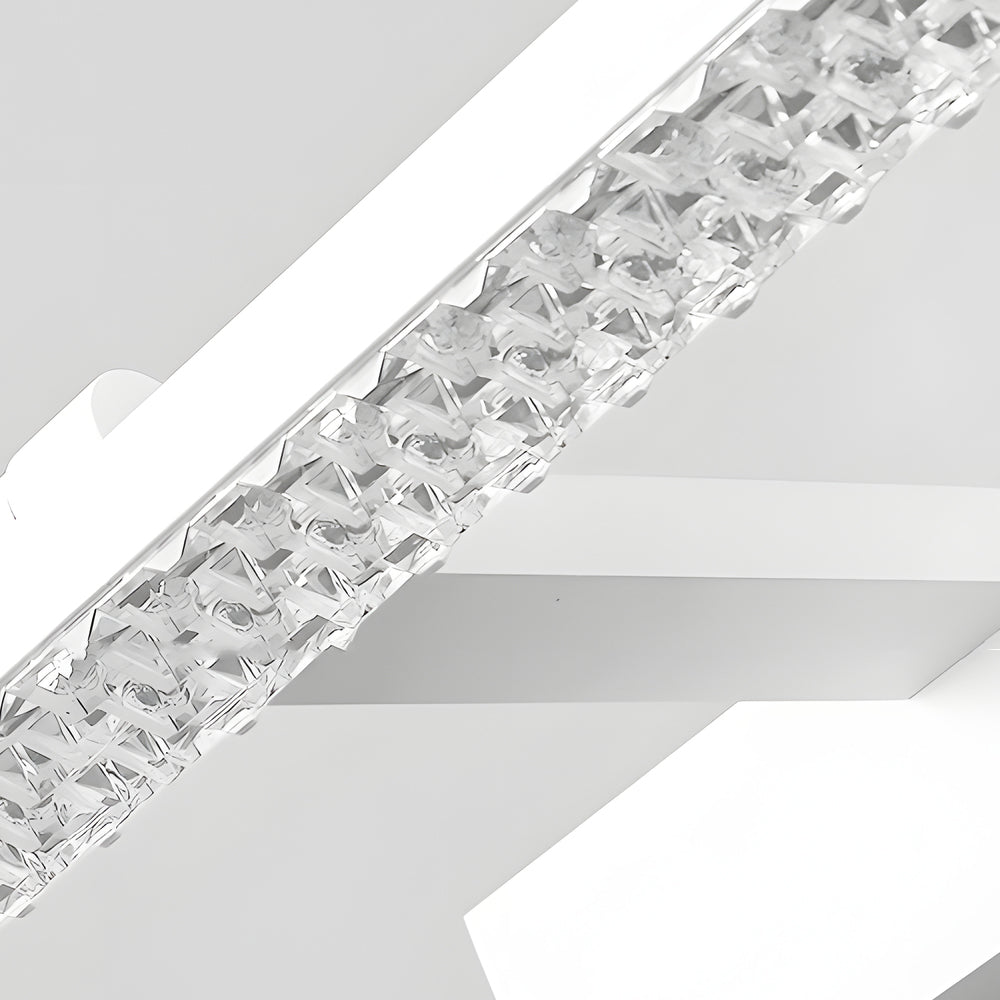 160° Adjustable LED Bathroom Vanity Light with Crystal - Inspired Acrylic Shade, Dimmable