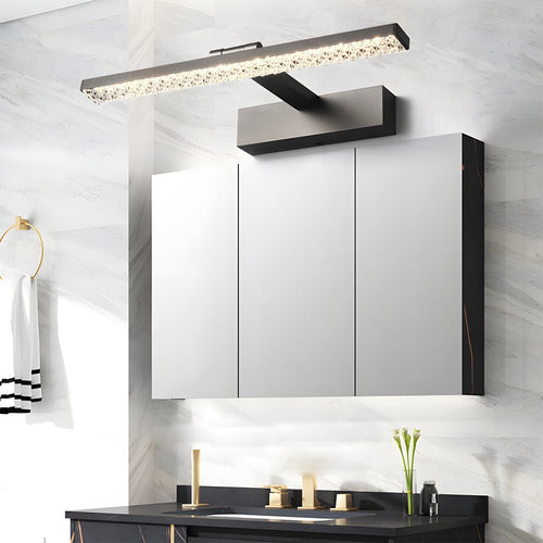 160° Adjustable LED Bathroom Vanity Light with Crystal - Inspired Acrylic Shade, Dimmable