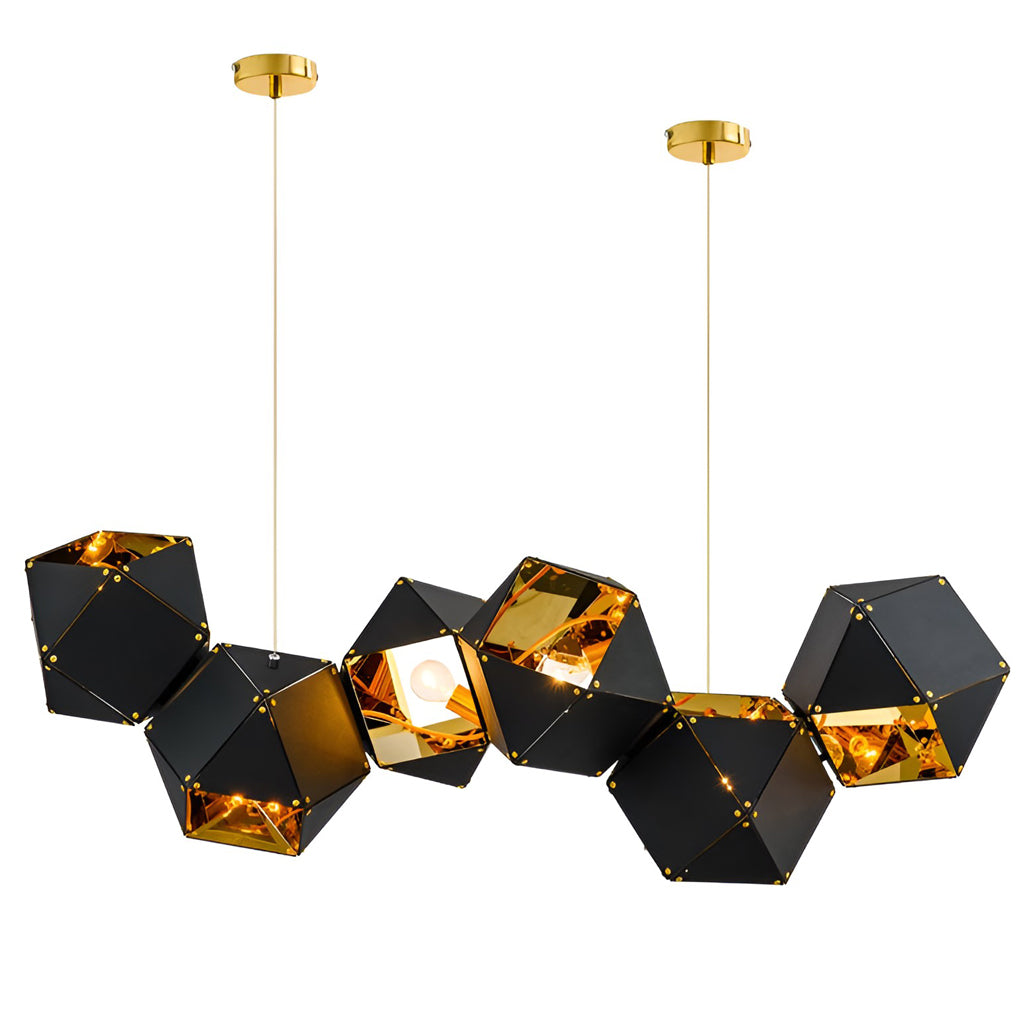 6 Heads Geometric Creative Polygonal Postmodern Chandelier Pendant Lighting