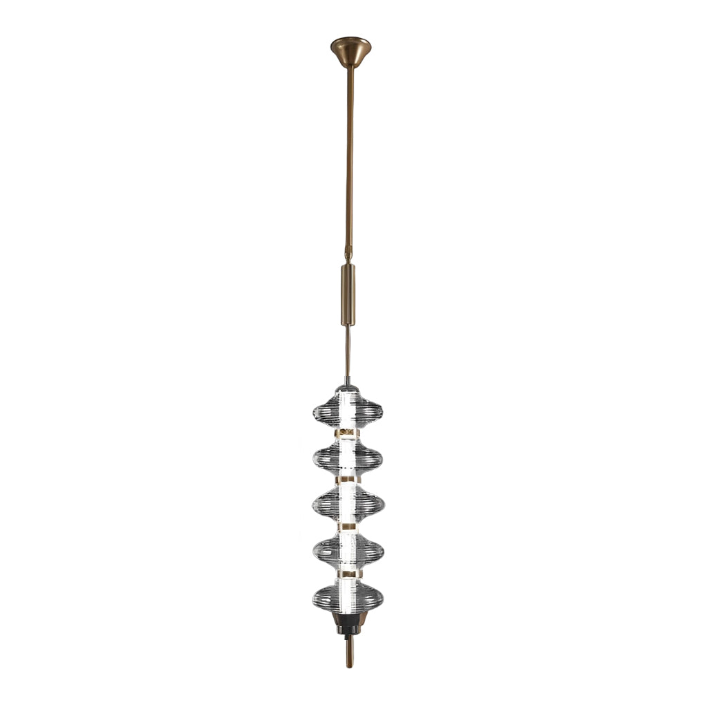 Glass Creative Gourd Metal LED Modern Minimalist Small Chandelier Light Design