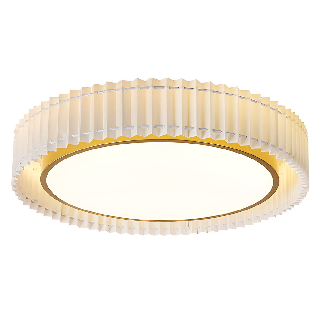 Circular Pleated 3 Step Dimming Light LED Nordic Ceiling Lighting Chandeliers