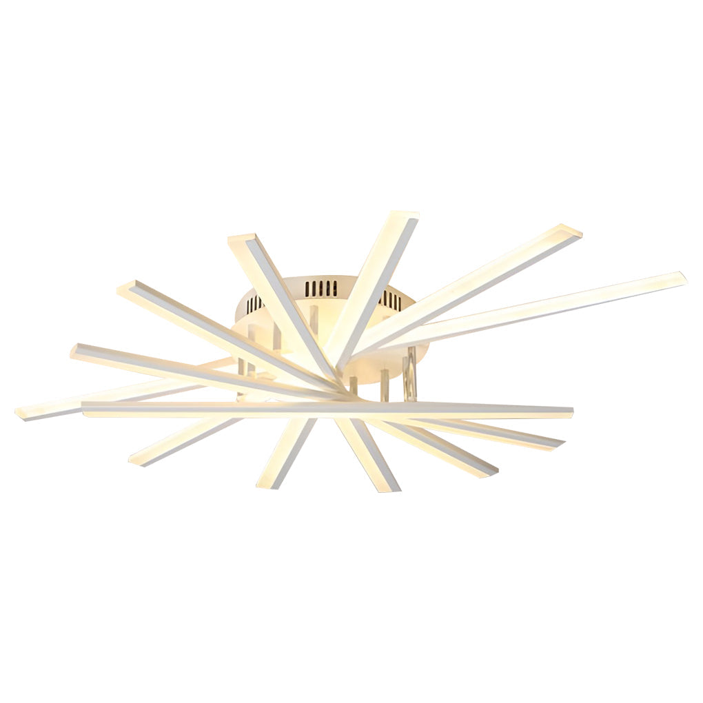 Creative Strip Stepless Dimming LED White Nordic Ceiling Lightings Chandelier